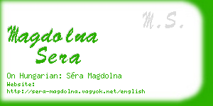 magdolna sera business card