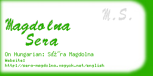 magdolna sera business card